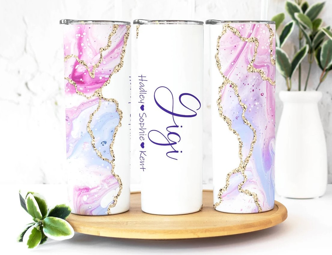 Peronalized Mom Tumbler With Kid Names Mom Tumbler Mom Tumbler With With Straw Lid Grandma Gift Grandmother Tumbler With Grandkids Names Mothers Day Gift Gift For Mom